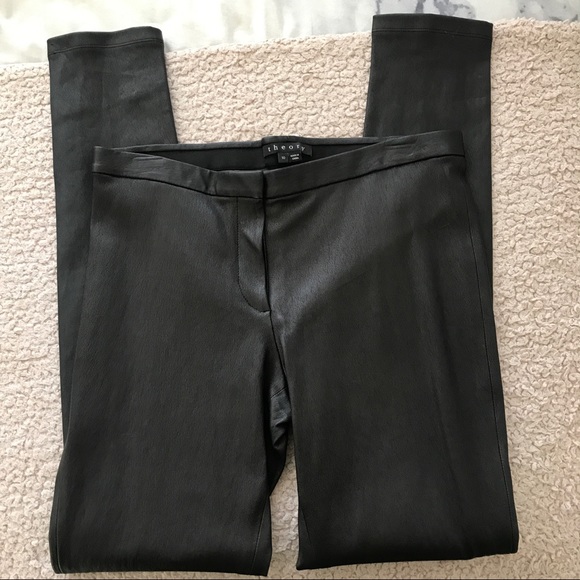 Theory leather classic skinny pants - Picture 1 of 3